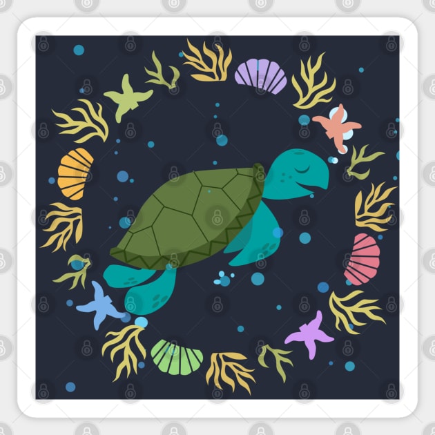 sea turtle Sticker by richhwalsh